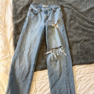 Levi's Light Blue Distressed Boyfriend Jeans
